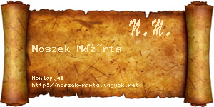 Noszek Márta névjegykártya