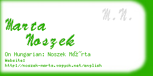 marta noszek business card